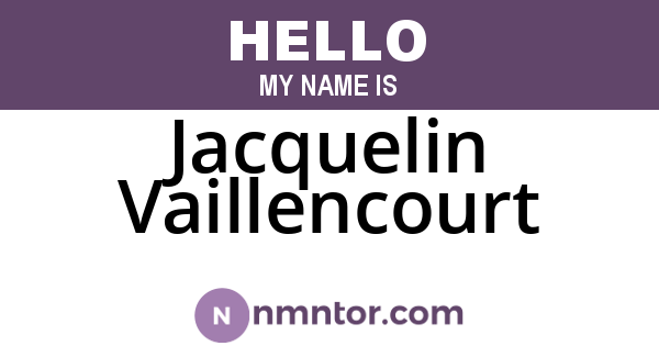 Jacquelin Vaillencourt