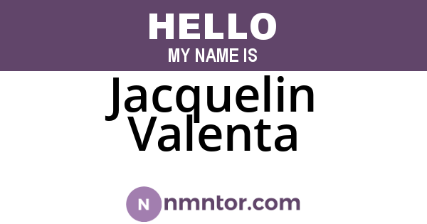 Jacquelin Valenta