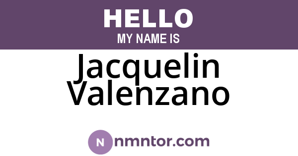 Jacquelin Valenzano