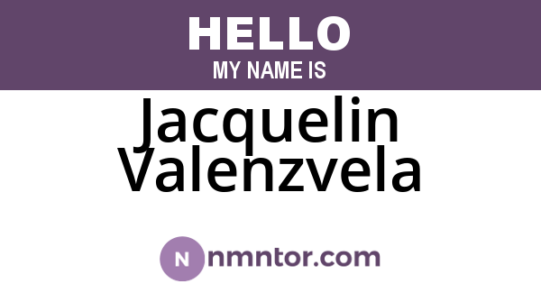 Jacquelin Valenzvela