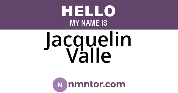 Jacquelin Valle