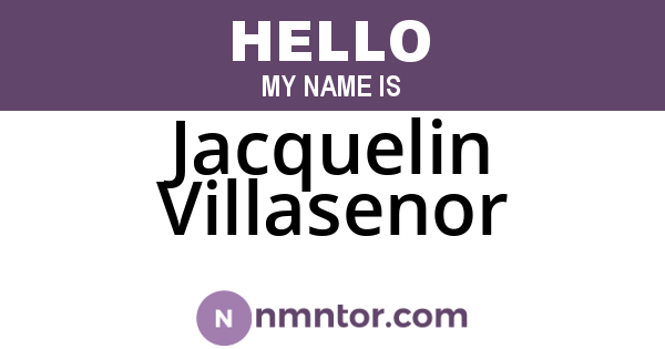 Jacquelin Villasenor