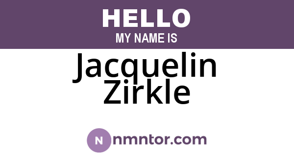 Jacquelin Zirkle