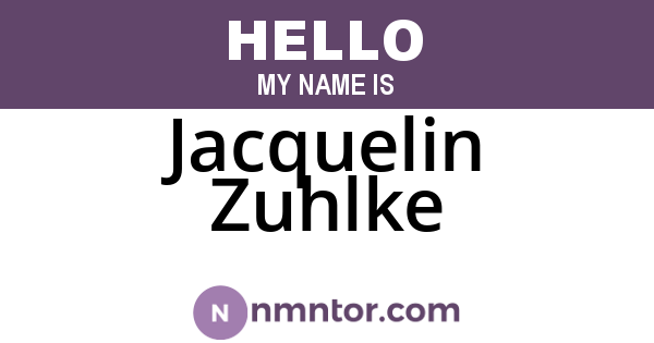 Jacquelin Zuhlke