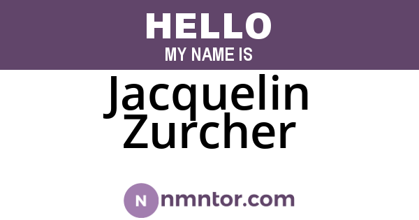 Jacquelin Zurcher