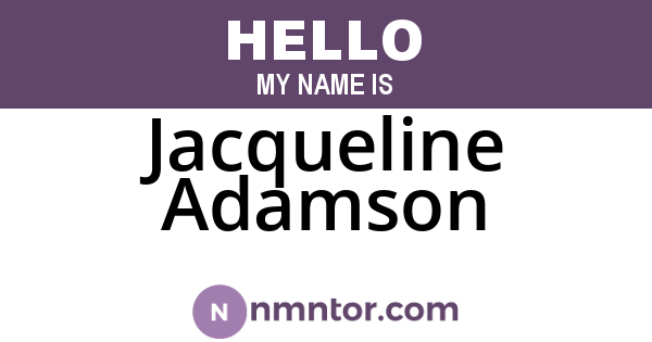 Jacqueline Adamson