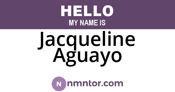 Jacqueline Aguayo