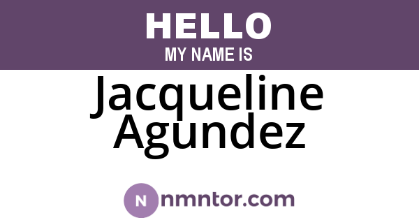 Jacqueline Agundez