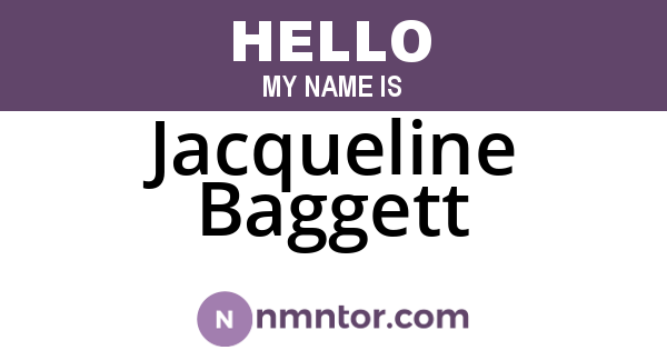 Jacqueline Baggett