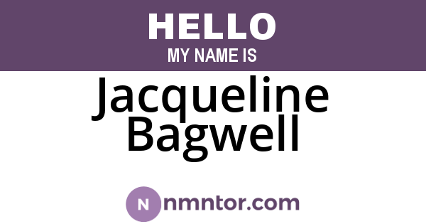 Jacqueline Bagwell