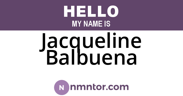 Jacqueline Balbuena