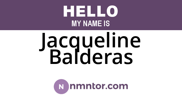 Jacqueline Balderas