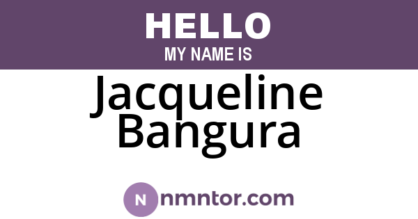 Jacqueline Bangura