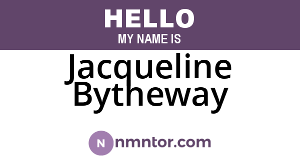 Jacqueline Bytheway