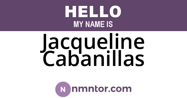 Jacqueline Cabanillas