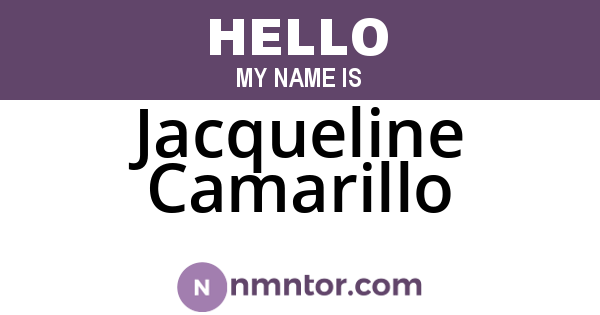 Jacqueline Camarillo