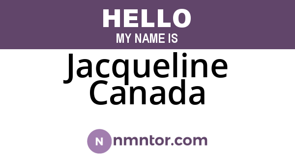 Jacqueline Canada