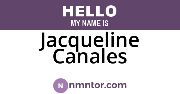 Jacqueline Canales