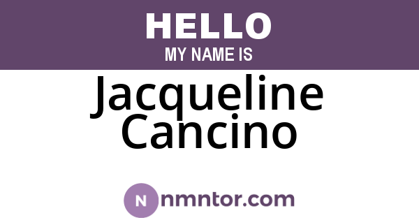 Jacqueline Cancino