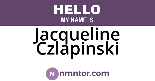 Jacqueline Czlapinski