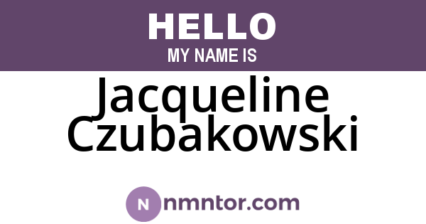 Jacqueline Czubakowski