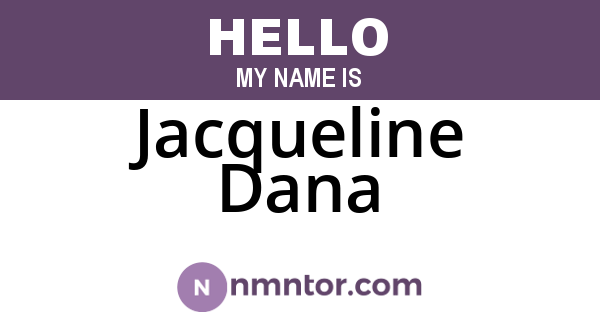 Jacqueline Dana