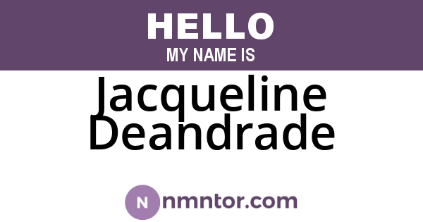 Jacqueline Deandrade