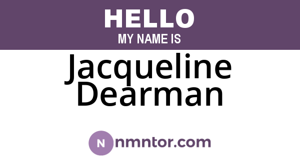 Jacqueline Dearman