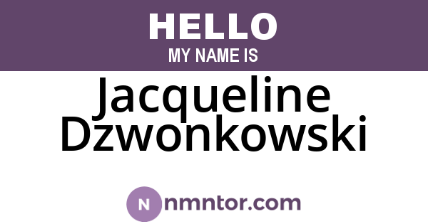 Jacqueline Dzwonkowski