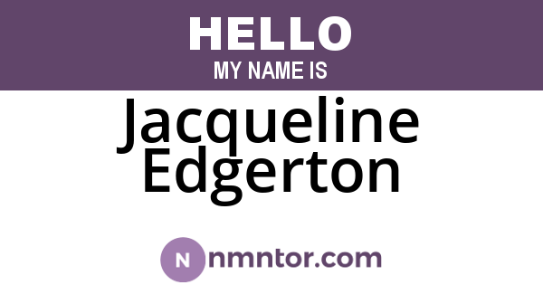 Jacqueline Edgerton