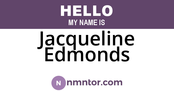 Jacqueline Edmonds