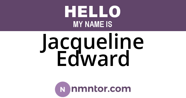 Jacqueline Edward