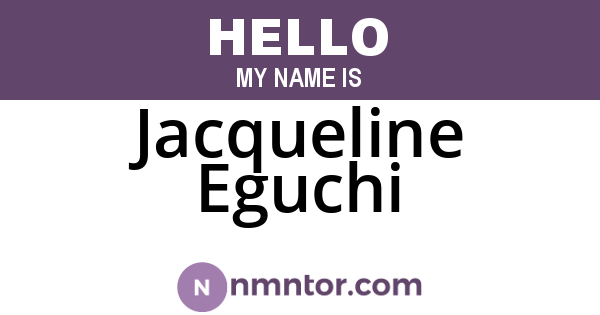 Jacqueline Eguchi