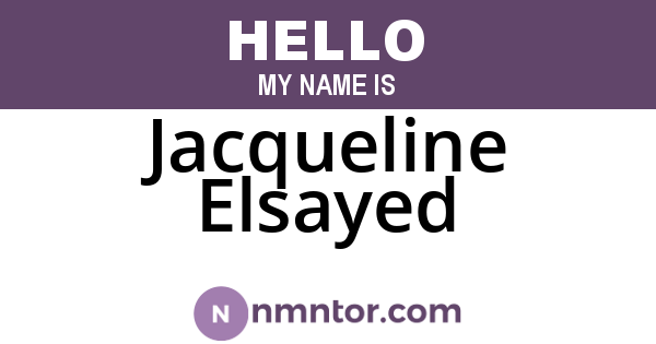 Jacqueline Elsayed