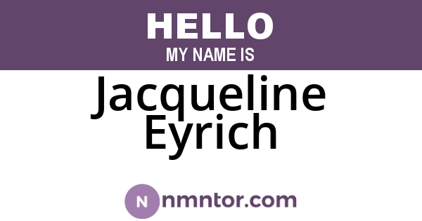 Jacqueline Eyrich