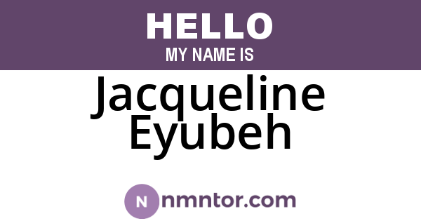 Jacqueline Eyubeh
