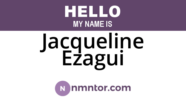 Jacqueline Ezagui