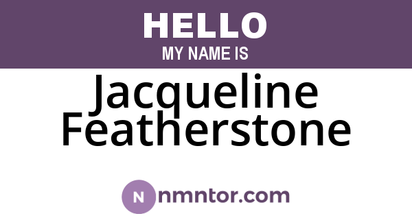 Jacqueline Featherstone
