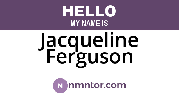 Jacqueline Ferguson