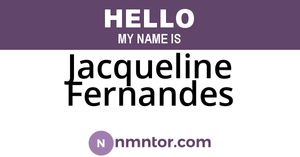 Jacqueline Fernandes