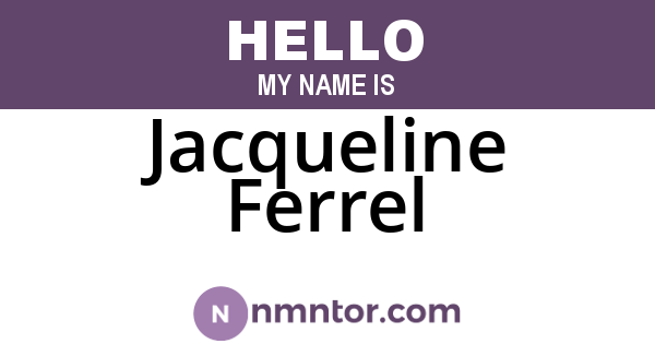 Jacqueline Ferrel