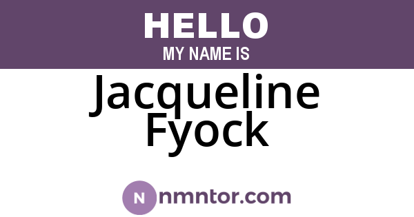 Jacqueline Fyock