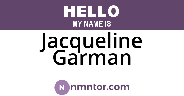Jacqueline Garman