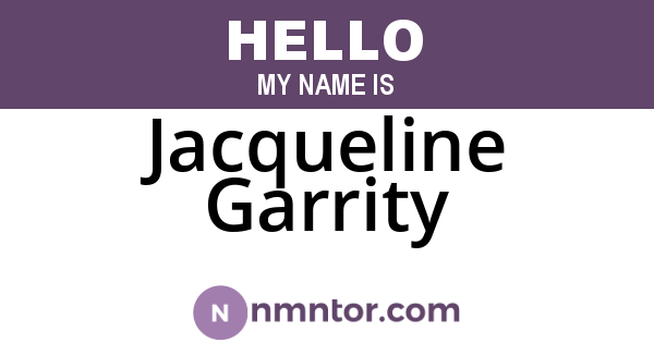 Jacqueline Garrity