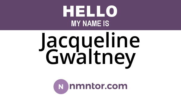 Jacqueline Gwaltney