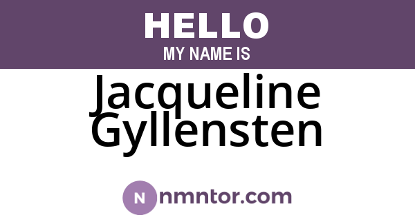 Jacqueline Gyllensten