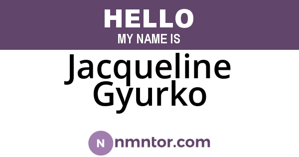Jacqueline Gyurko