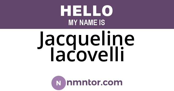 Jacqueline Iacovelli