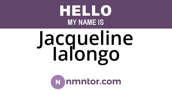 Jacqueline Ialongo