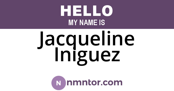 Jacqueline Iniguez